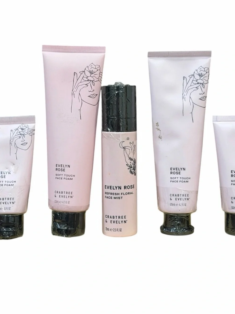 Crabtree & Evelyn Rose 2 Soft Touch Face Foam & 1 Refresh Floral Face Mist NEW